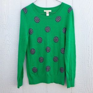 Banana Republic Festive Polka Dotted Sweater